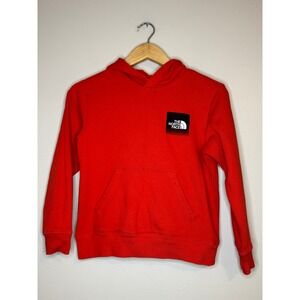 The North Face Hoodie Red Logo Pullover Youth Boys M 10/12